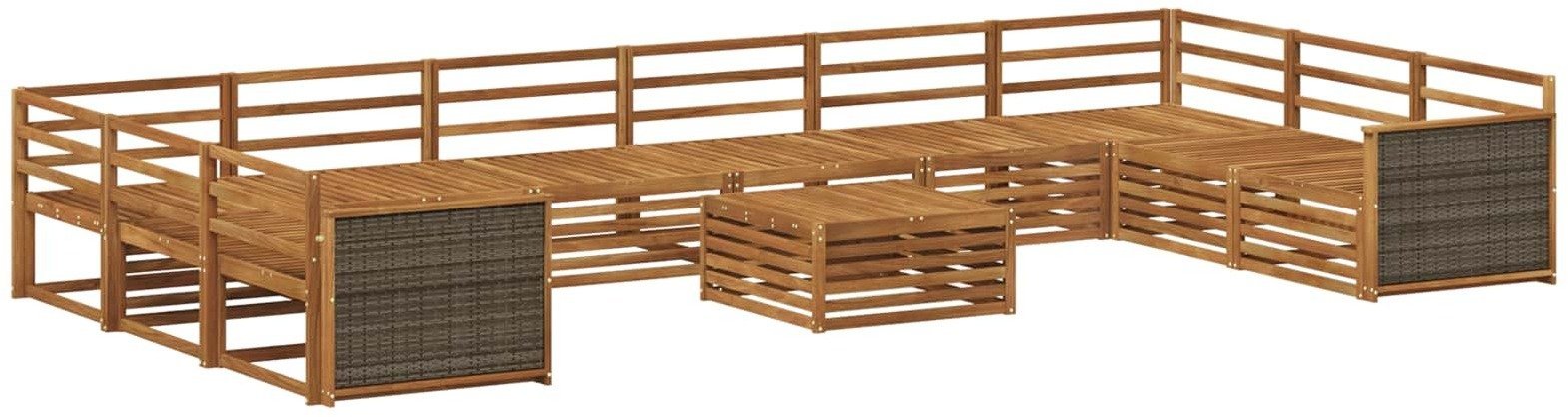 vidaXL Zestawy sof 11 pcs Lite Drewno Akacji