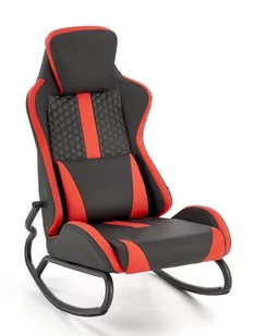Fotel gamingowy dla graczy GAMER czarny/czerwony na płozie - Fotele gamingowe - miniaturka - grafika 1