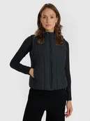 Kurtki damskie - 4F Bezrękawnik puchowy z wypełnieniem syntetycznym damski - czarny XS - miniaturka - grafika 1