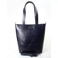 Torebki damskie - WŁOSKA TOREBKA SHOPPER BAG A4 la BOMBA GRANATOWA SB4010BS - miniaturka - grafika 1