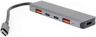 Huby USB - PLATINET MEDIA HUB USB-C TO 2X USB-A 3.2 GEN2 + 2X USB-C 3.2 GEN2 + USB-C PD 100W 5IN1 ALUMINIUM [46237] - miniaturka - grafika 1