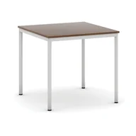 Stoły - B2B Partner Stół do jadalni 800 x 800 mm, blat orzech, nogi jasnoszare 555678 - miniaturka - grafika 1