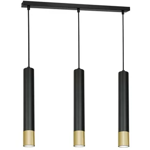 Luminex Żyrandol Nest gold/black 3 1566) - Lampy sufitowe - miniaturka - grafika 2