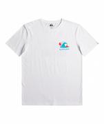 Koszulki sportowe męskie - Męski t-shirt z nadrukiem QUIKSILVER Ocean Bed - biały - miniaturka - grafika 1
