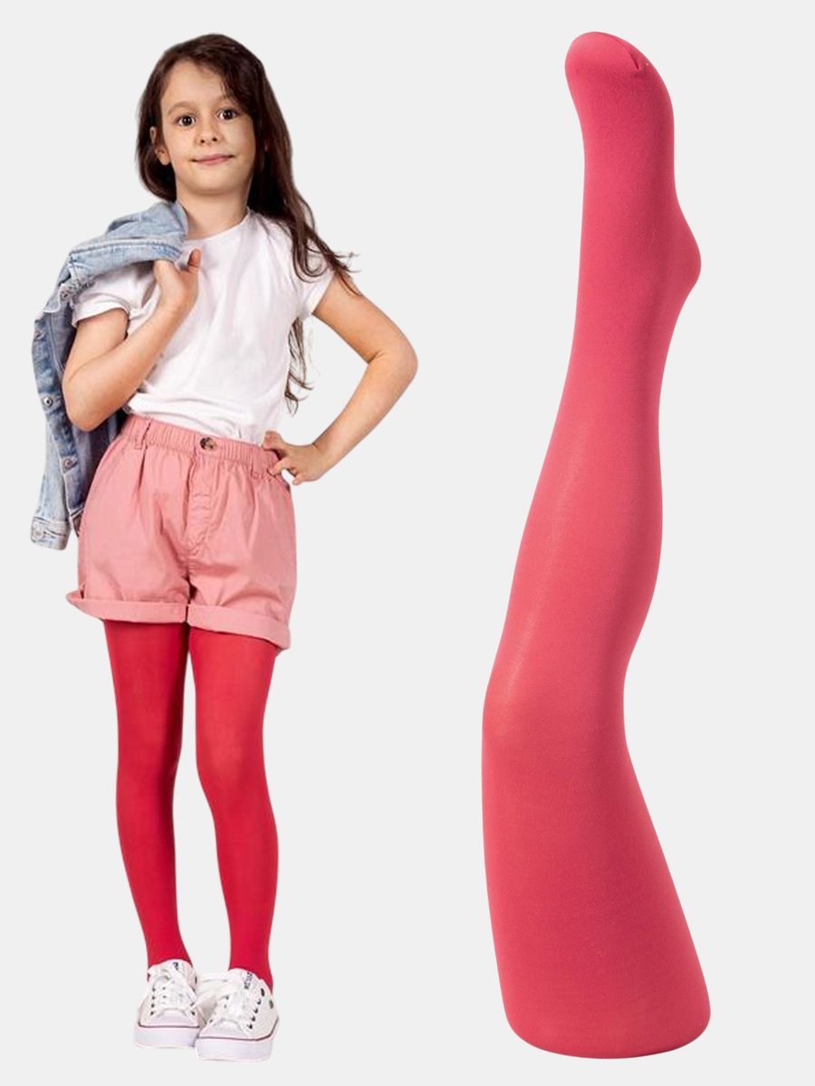 Rajstopy gładkie 40 den malinowy 140-146