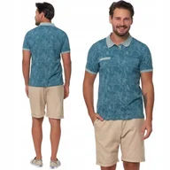 Koszulki męskie - Koszulka Polo Męska Bawełniana Polówka Modna Premium Wzorzysta MORAJ - XL - miniaturka - grafika 1