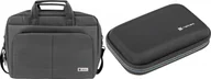 Torby na laptopy - Torba Natec Torba Natec Gazelle 16" Grafitowa NTO-0812 + Etui na dysk twardy Krill 2 Czarne NET-2053 - miniaturka - grafika 1