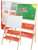 Tablice dla dzieci - Tablica Dwustronna Edukacyjna Magnetyczna Kredowa Beluga 107x66 - miniaturka - grafika 1