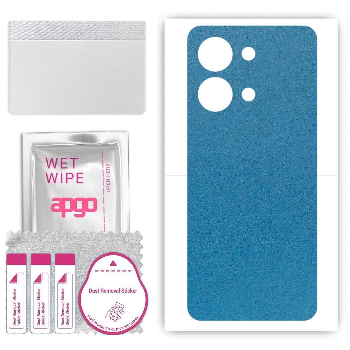 Folia naklejka skórka strukturalna na TYŁ Zamsz do OnePlus Ace 2V - Zamsz Niebieski - apgo SKINS