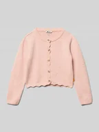 Swetry dla dziewczynek - Sweter rozpinany z prążkowanymi ściągaczami - miniaturka - grafika 1