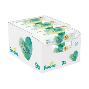 PAMPERS PROCTER & GAMBLE chusteczki nawilżane Pure Coconut 9 x 42 szt 9-pack - Chusteczki nawilżane - miniaturka - grafika 1