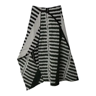 Spódnice - Marni Pre-owned, Striped Asymmetric Midi Skirt in Nylon Szary, female, - grafika 1