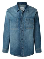 Koszule męskie - Pepe Jeans Koszula dżinsowa w kolorze niebieskim - miniaturka - grafika 1