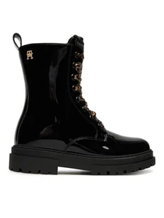 Tommy Hilfiger Trzewiki T4A5-34026-0775 S Czarny - Buty dla dziewczynek - miniaturka - grafika 1