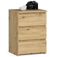Szafki nocne - Szafka nocna CL3 40 cm 3 szuflady - dąb artisan - miniaturka - grafika 1