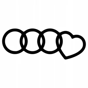 Naklejka na samochód AUDI LOVE 10 cm - Akcesoria motoryzacyjne Naklejka na samochód AUDI LOVE 10 cm - Akcesoria motoryzacyjne - miniaturka - grafika 1