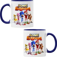 Kubki - Sonicboom01 Kubek Ceramiczny Prezent Tasse Mug Sonic The Hedgehog Knuckles Tails, Ciemnoniebieski 330 ml - miniaturka - grafika 1