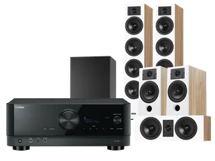 Kino domowe Yamaha RX-V6A (czarny) + Diva 6 + 3 + 7 (dąb) + Basso 880 (czarny) - Kino domowe - miniaturka - grafika 1