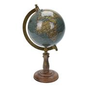 Figurki dekoracyjne - Dekoracyjny globus świata turkus 28 cm - miniaturka - grafika 1