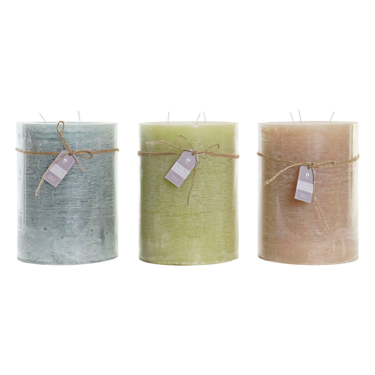 Świeca DKD Home Decor Vanilla Wax (3) (3 sztuki)