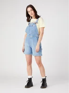 Spodenki damskie - Wrangler Ogrodniczki W25OEL44G 112328907 112328907 Niebieski Regular Fit - miniaturka - grafika 1