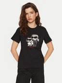 Koszulki i topy damskie - KARL LAGERFELD T-Shirt A1W17129 Czarny Regular Fit - miniaturka - grafika 1