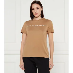 Tommy Hilfiger T-shirt Regular Fit - Koszulki i topy damskie - miniaturka - grafika 1