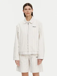 adidas Kurtka przejściowa Pinstripe Harrington JJ3476 Biały Loose Fit - Kurtki damskie - miniaturka - grafika 1