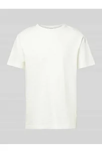 T-shirt z prążkowanym, okrągłym dekoltem model SANDER - Selected Homme - Koszulki męskie - miniaturka - grafika 1