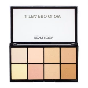 Makeup Revolution Paletka rozświetlaczy - Ultra Pro Glow Paletka rozświetlaczy - Ultra Pro Glow - Rozświetlacze do twarzy i ciała - miniaturka - grafika 1