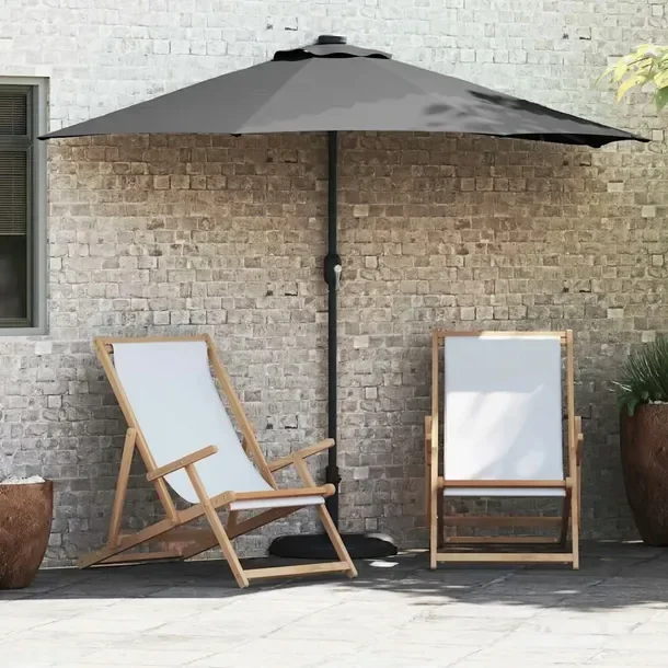 vidaXL Parasolka ogrodowa Antracyt 294 x 150 x 224 cm Poliester i Stal
