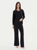 Piżamy damskie - Ysabel Mora Piżama 10773 Czarny Relaxed Fit - miniaturka - grafika 1