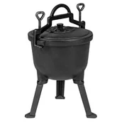 Kociołki - MIRPOL Kociołek na ognisko MIR-KL5E 5L Czarny - miniaturka - grafika 1