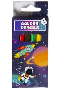 Drewniane kredki mini kosmos (6 sztuk) - Kredki, ołówki, pastele i pisaki - miniaturka - grafika 1