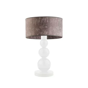 Designerska lampa stołowa w kolorze białym HONOLULU z betonowym kloszem - Lampy stojące - miniaturka - grafika 1