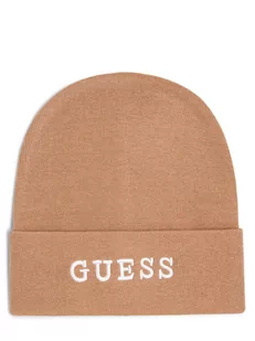 GUESS - Czapka damska, brązowy|beżowy - Czapki damskie - miniaturka - grafika 1
