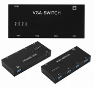 Przełączniki KVM - Switch Vga 4 do 1 przełącznik 4x1 Pc - miniaturka - grafika 1