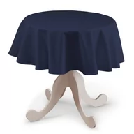 Obrusy i serwetki - Dekoria Obrus okrągły granatowy 135 cm Quadro 415-136-04 - miniaturka - grafika 1