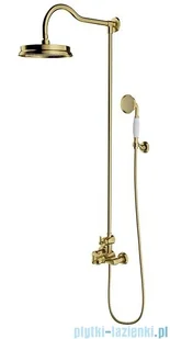 Omnires Armance system prysznicowy natynkowy termostatyczny mosiądz szczotkowany AM5244/6BSB | - Baterie umywalkowe - miniaturka - grafika 1