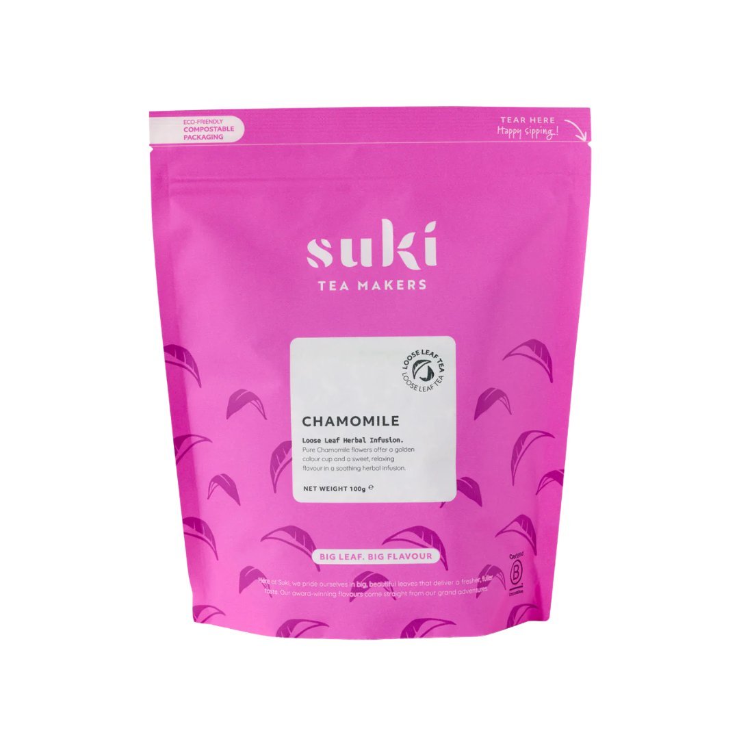 Herbata rumiankowa Suki Tea 100 g ziołowa bez kofeiny kwiat rumianku sypana