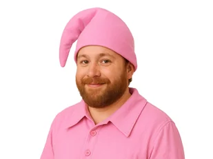 Czapka skrzata smerfa różowa - 1 szt. - Dodatki do strojów karnawałowych - miniaturka - grafika 1