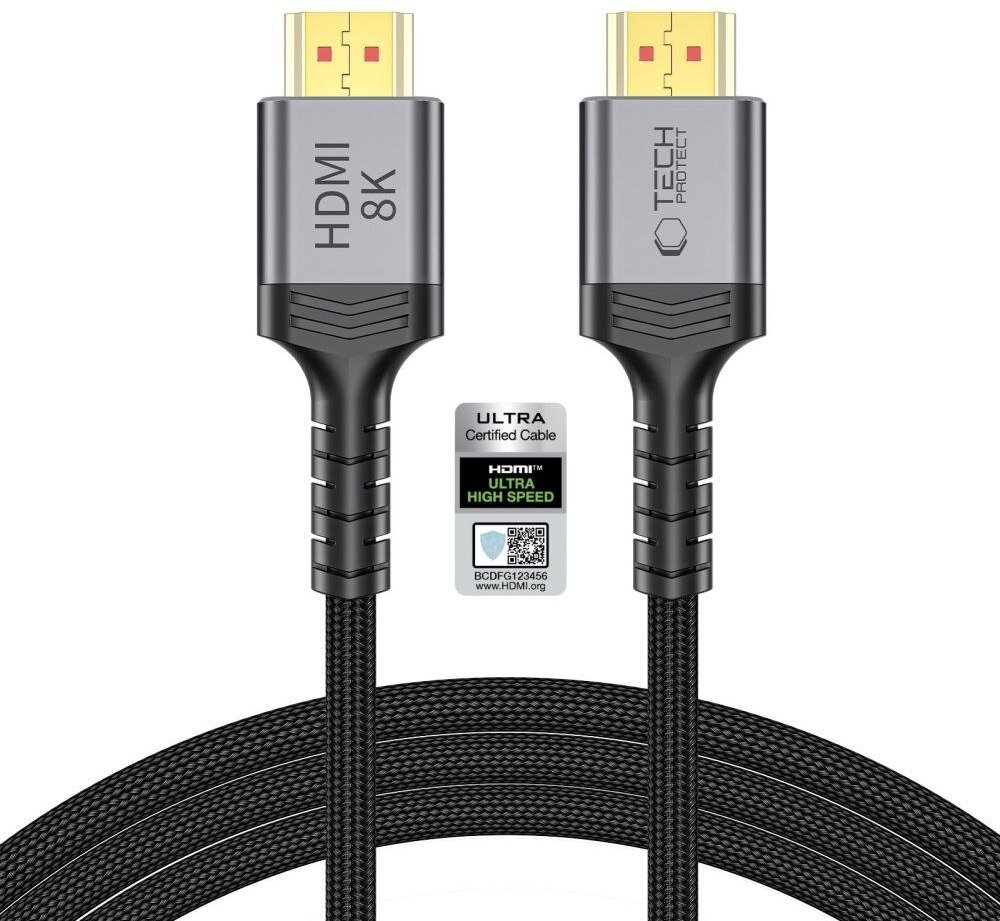 Kabel Tech-Protect Kabel Tech-Protect Ultraboost Cable HDMI 2.1 4k 120Hz, 8K60Hz 200cm Black THP5550