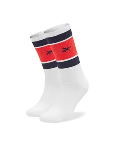 Reebok Skarpety Wysokie Męskie CL Basketball Sock HF8408 Biały - Skarpetki męskie - miniaturka - grafika 1