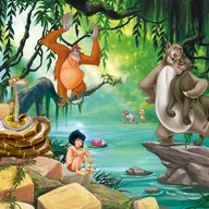 Fototapety - Fototapeta Księga dżungli zielonym,niebieskimIbeżowym - 360 x 270 cm - DISNEY - miniaturka - grafika 1