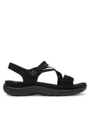 Sandały damskie - Rieker Sandały 64870-02 Czarny - miniaturka - grafika 1