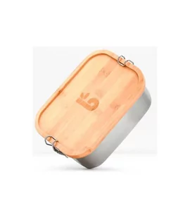 Lunchbox ze stali nierdzewnej z bambusową pokrywką, bez BPA, pojemność 1400 ml, Bambaw - Lunch boxy - miniaturka - grafika 1