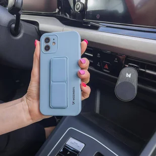 Wozinsky Kickstand Case elastyczne silikonowe etui z podstawką iPhone 12 jasnoniebieski - Etui i futerały do telefonów - miniaturka - grafika 20