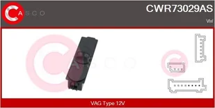 Przełącznik, podnośnik szyby Casco - Alternatory CWR73029AS - Akcesoria do układu elektrycznego - miniaturka - grafika 1