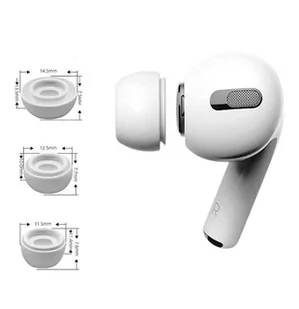 Silikonowe nakładki Ear Tips 3-pack do Apple AirPods Pro White - Akcesoria do słuchawek - miniaturka - grafika 2