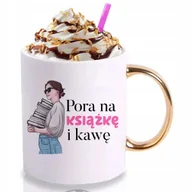 Kubki - Kubek Złoty Na Prezent Dla Książkoholika Wzory - miniaturka - grafika 1